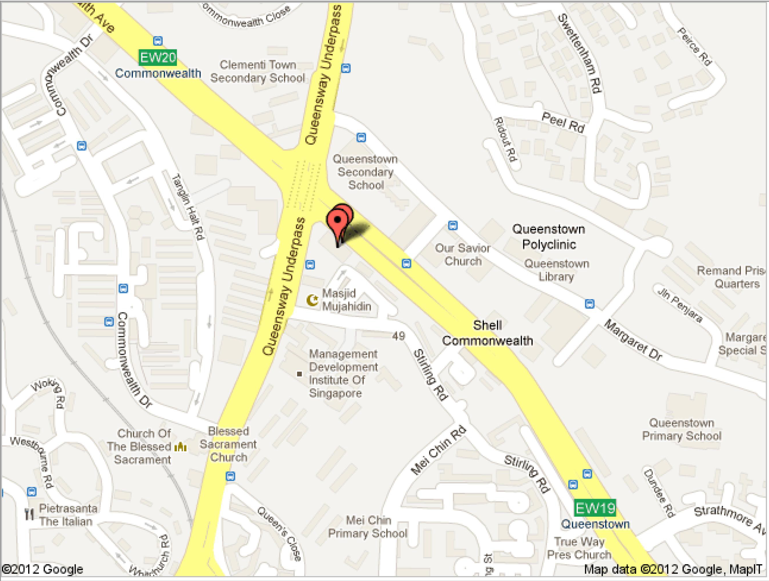 Map of Queenstown Toastmasters Club